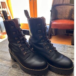 Dr. Martens Women's Black Lace-Up Platform Combat Boots